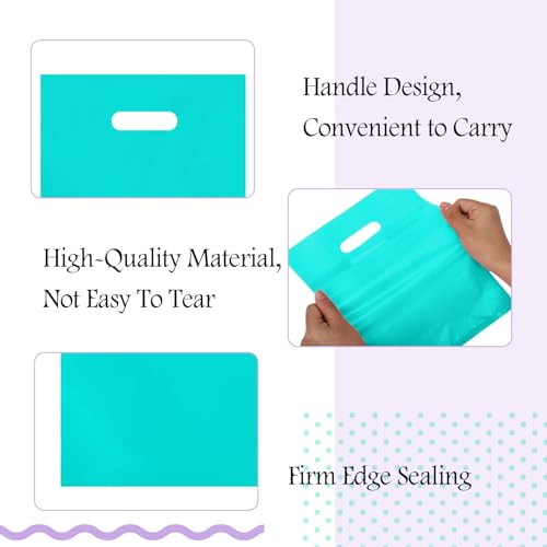 Kosiz 1000 Pcs Plastic Merchandise Shopping Bag Bulk 9 x 12'', Purple, Blue - color: Purple, Blue