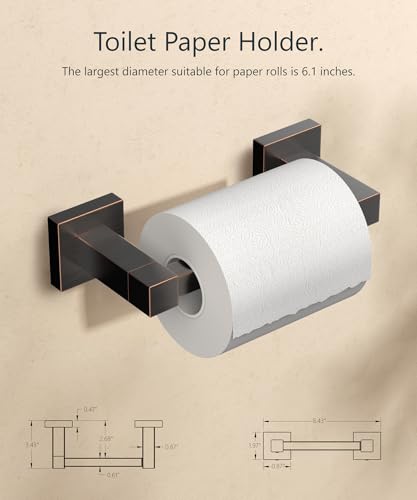 FORIOUS Commercial Toilet Paper Holder Wall Mount Bathroom Tissue Holder - color: Oil Rubbed Bronze