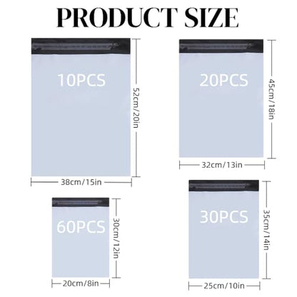 120 Pcs Poly Mailer Envelope 4 Sizes Shipping Bags Self Adhesive Clasp Envelope Self Adhesive Tear Proof Mailing Covers(8 x 12 In, 10 x 14 In, 13 x 18 In, 15 x 20 in)