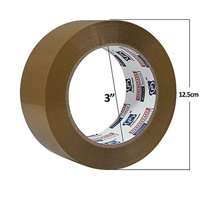 PERFECTAPE Heavy Duty Brown Packing Tape 12 Rolls, Total 1200M, 2.7 mil, 1.88 inch x 100 Meters, Ultra Strong, Refill for Packaging and Shipping - size: 12-PACK