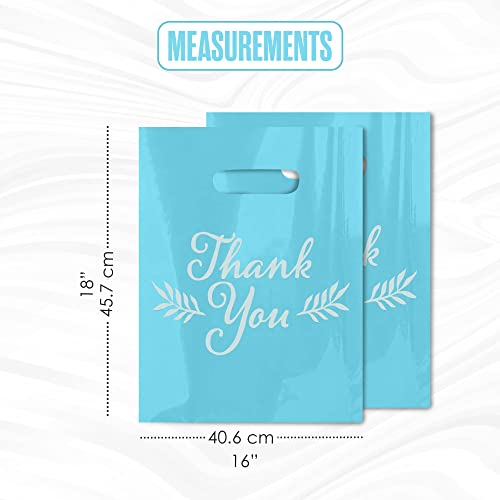 Thank You Bags, Merchandise Bags, Customers, Small Business, Blue, 16”x18” - color: Blue, size: 16" x 18"