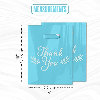 Thank You Bags, Merchandise Bags, Customers, Small Business, Blue, 16”x18” - color: Blue, size: 16" x 18"