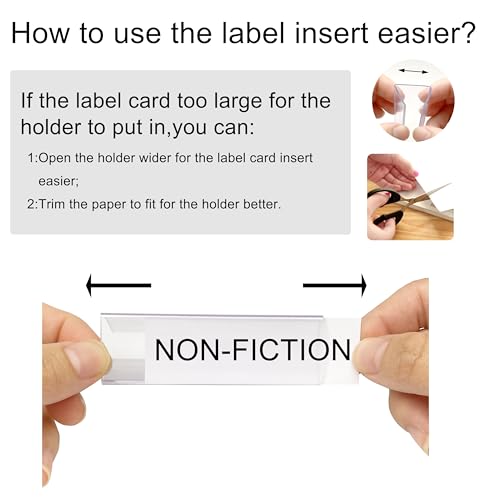 Shelf Label Holder 3"L x1"H 30Pcs Clip on 0.6"-0.8" Thick Shelves