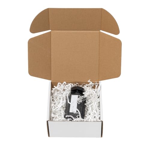 Wowxyz 6x6x3 Inches Shipping Boxes 60 Pack Corrugated Cardboard White Box - size: 6x6x3"