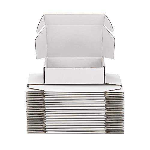 6x6x3 inch White Shipping Boxes for Small Business- Set of 25 - color: White, size: 6x6x3