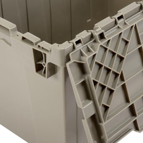 Monoflo Global Industrial Distribution Container With Hinged Lid 23-3/4x19-1/4x12-1/2 Gray