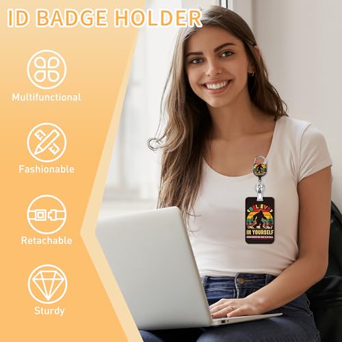 Bigfoot Lanyard with ID Badge Holder and Retractable Badge Reel - color: Bigfoot