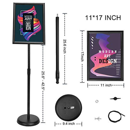 KOOV Sign Holder 11x17 inch Adjustable Floor Sign Stand - size: 11 x 17 Inches