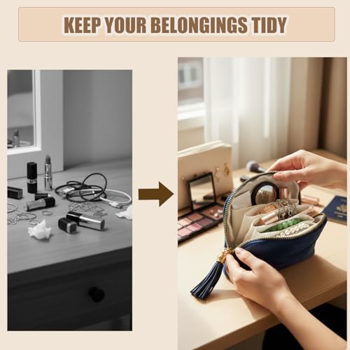 Travel Jewelry Case Organizer for Women - color: Light blue