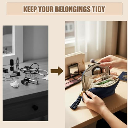 Travel Jewelry Case Organizer for Women - color: Dark blue