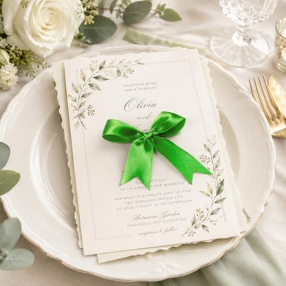 Emerald Green Bows 60Pcs 3.5Inch Pre-Tied Satin Ribbon Bows, Sticky Dots - color: Emerald green, size: 60 PCS