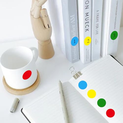 4000 PCS 0.5 Inch Color Coding Labels Dot Stickers,Can Writing for Office,Student Classroom and Other Scenarios (4 Rolls,1000 Labels Per Roll) - color: 4 Colors