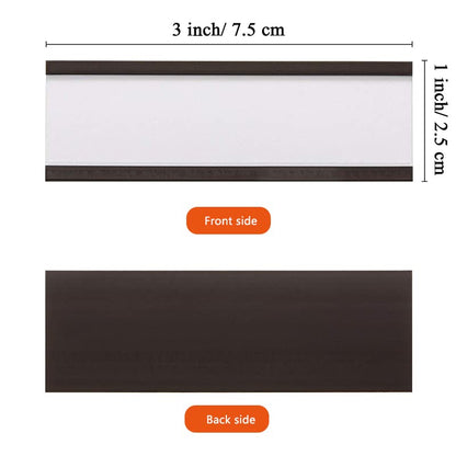 C Channel Magentic Label Holders 1x3 Inches,Magnetic Labels Shelf Label Data Card Holders,Pack of 50 - size: 1"x3"-50pcs