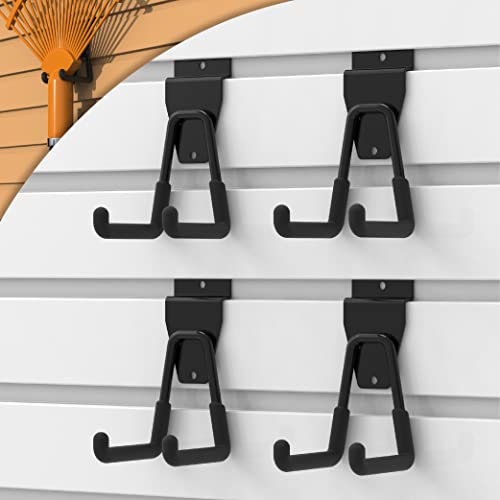 HUHOLE 4 Pack Slatwall Hooks Utility Garage Storage Hangers - style: Slatwall Accessories 4PC