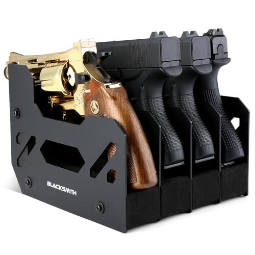 BlackSmith Foam Pistol Rack for Gun Safe Gun Accessories Storage Firearm Handgun Rack Revolver Pistols Holder - size: 4-Slots