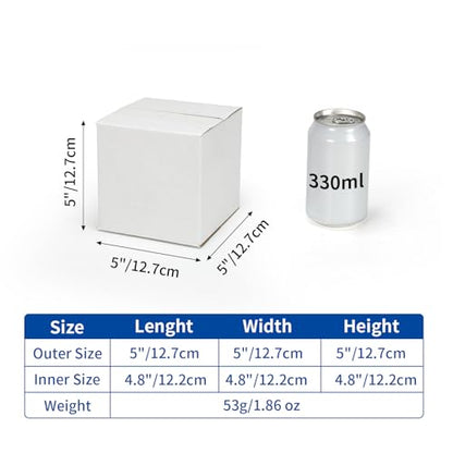 CRUGLA 50 Pack 5x5x5 Shipping Boxes, Small White Mailing Boxes - size: 5x5x5 Inch 50 Pack