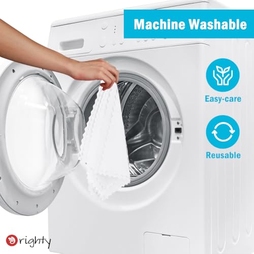 Orighty Microfiber Cleaning Cloth 5 Pack, White Cleaning Rags 12x11 inch - color: White, size: 5 Pack
