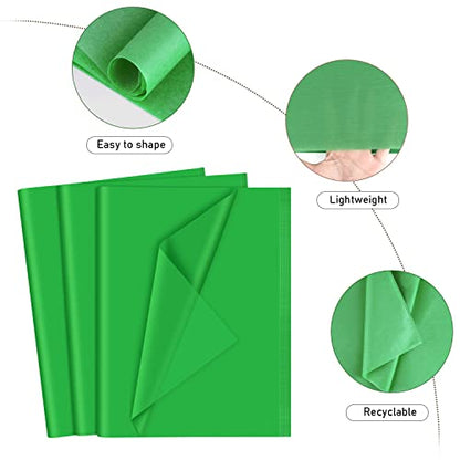 NEBURORA 120 Sheets Green Tissue Paper Christmas Gift Wrap Paper - color: Green