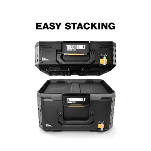 ToughBuilt StackTech 1 Drawer Tool Box, Stackable Organizer, 75 lb Capacity - size: Standard