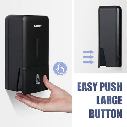 AIKE Liquid Commercial Soap Dispenser,27oz for Bathroom Modern Black,AK1006 - color: Black