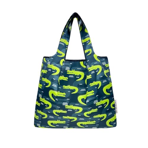 allydrew Medium Foldable Tote Nylon Reusable Grocery Bag (Set of 2) - color: Gators