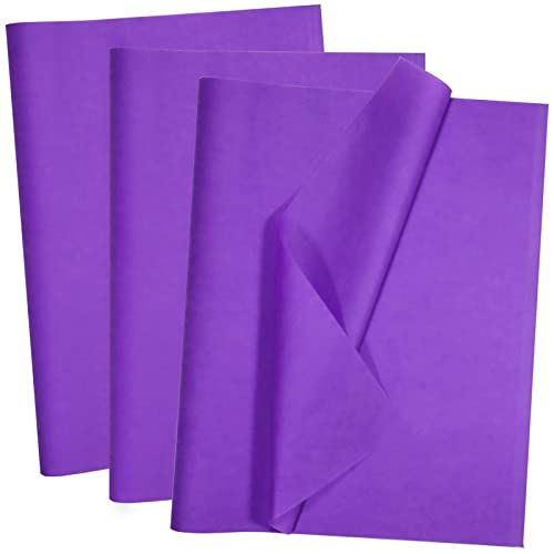 100 Sheets Purple Tissue Paper Artdly 14 x 20 Inches Purple Tissue Paper Bulk for Weddings Birthday DIY Project Wrapping Crafts Decor - color: Plum, size: 14x20 Inch (Pack of 100)