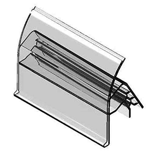 Slatwall Acrylic Bin Label Holder with 2" x 1.5" Sign Card Ticket Protecting Slot, 20 Pack - size: 20 Pack