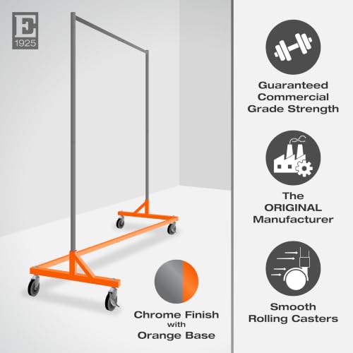Econoco Economy Z-Rack, Collapsible, Orange, 64" L x 24" W x 70" H - color: Orange, style: Z Rack