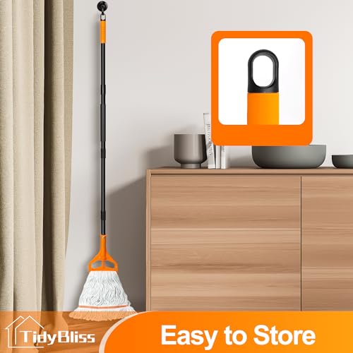 TidyBliss Commercial Mop with 3 Replacement Heads for Concrete Tile