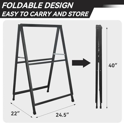 QKA A-Frame Sidewalk Sign Heavy Duty Sandwich Boards 24x36 Inch(Frame Only)