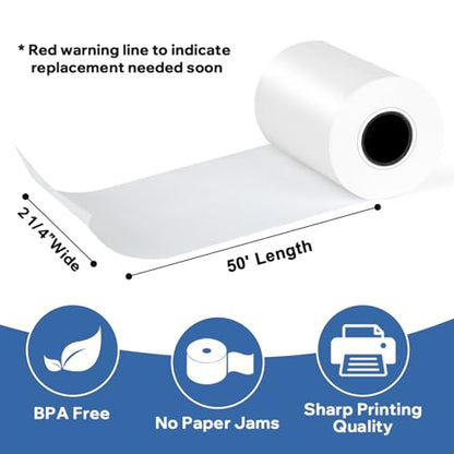 2 1/4" x 50' Thermal Receipt Paper Rolls 50 Rolls,BPA Free Receipt Paper - style: 2 1/4" x 50' Thermal-50Rolls