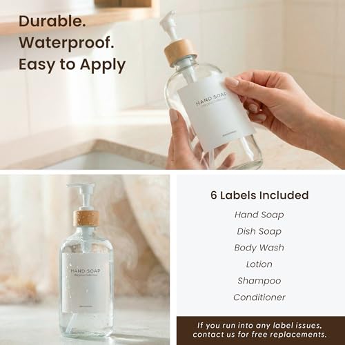 Maisonovo Dish Soap Dispenser - Clear Soap Dispenser White Bamboo Pumps - color: Clear White