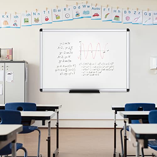 VIZ-PRO Dry Erase Board, 36 x 24 Inches, 2 Pack, Wall Mounted Whiteboard - size: 36 x 24 Inches