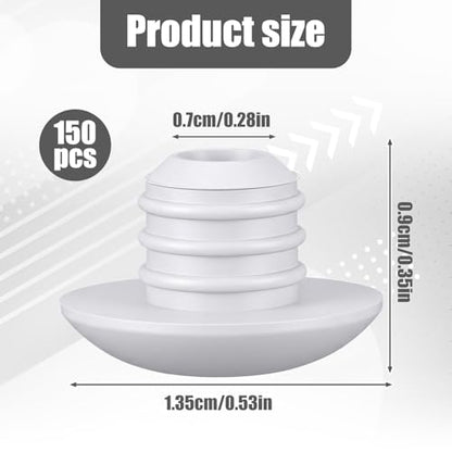 150Pcs Pegboard Hook Locks, Silicone Peg Board Locks Stoppers (Translucent)