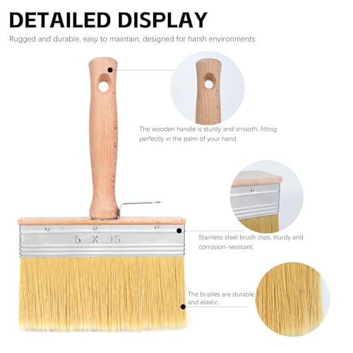 Wesquer Limewash Paint Brush Set 2 Pack Deck Stain Brush