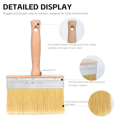 Wesquer Limewash Paint Brush Set 2 Pack Deck Stain Brush
