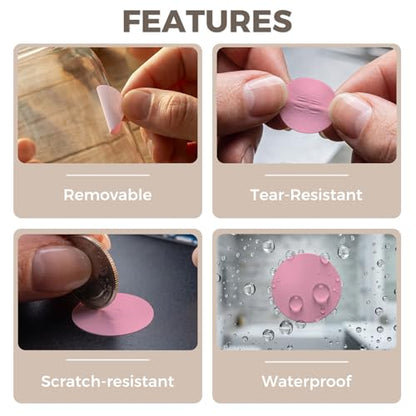 2040 Pcs Dot Stickers 0.4" Color Coding Labels, Pink - color: Pink