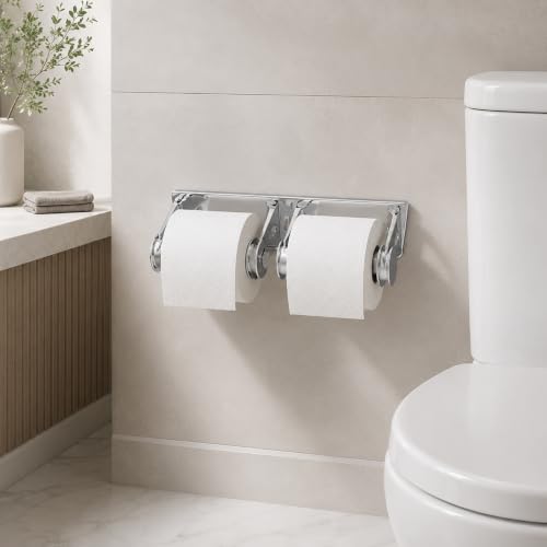 Bradley 5224 Tension Spring Control Dual Roll Toilet Paper Dispenser - color: Tension Spring Control