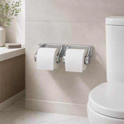 Bradley 5224 Tension Spring Control Dual Roll Toilet Paper Dispenser - color: Tension Spring Control