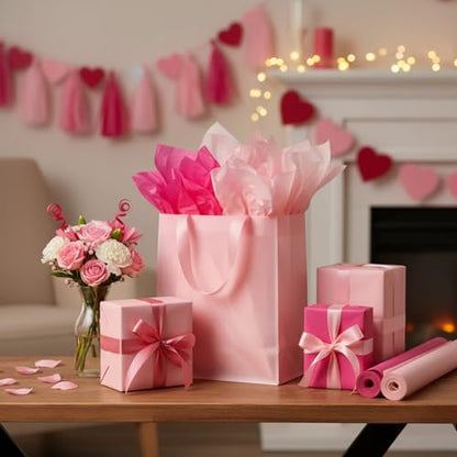 500 Sheets Pink Tissue Paper Bulk 15 x 20 Inch for Wedding Birthday Gifts - color: Pink, size: 15 x 20 Inch