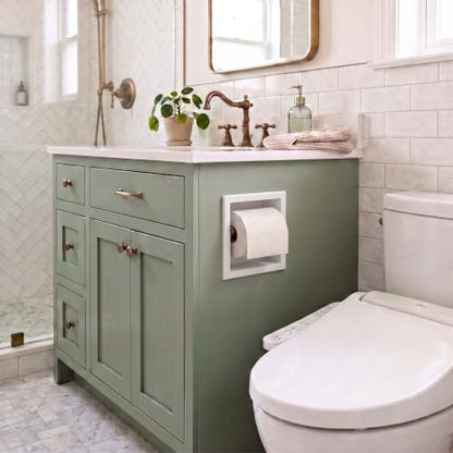 Toilet Paper Holder for Bathroom Renovation - color: White