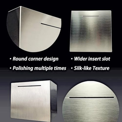 Cash Vault Money Saving Box Stainless Steel Piggy Banks for Adults with Counting 5000 Dollars Target Kids Safe Metal Large Money Break to Open Coin Pan - color: 5-9in-5000 Doalls