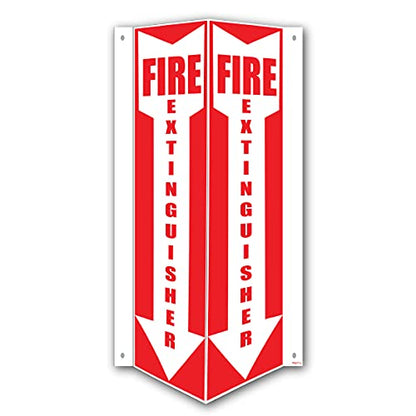3D Fire Extinguisher Sign | 12 x 4 x 4 Inch Fire Projection Wall Sign | Pre-Drilled Mounting - size: 12"x 4"x 4"