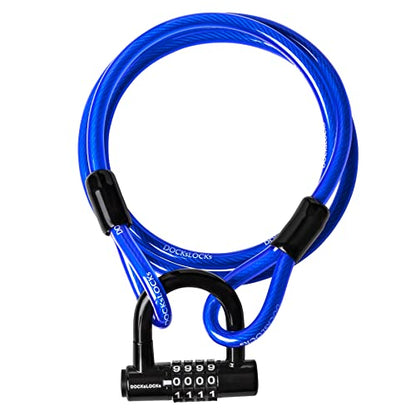 DocksLocks Combination Security Cable Lock Set (5ft-25ft Lengths), 5ft - size: 5ft