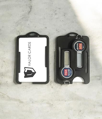 FicaraCo - RSA and ID Badge Holder *Nearly Indestructible* (Double RSA ID Badge Holder - Midnight Black) - style: Double RSA ID Badge Holder - Midnight Black