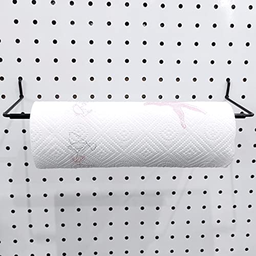 5 Pack Extendable Pegboard Paper Towel Holder,Pegboard Hook for Workshop,Garage,Kitchen,Laundry Room,Bathroom etc.