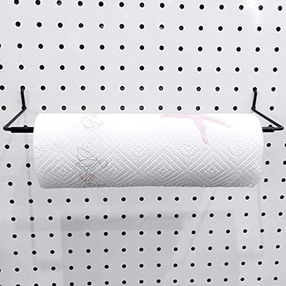 5 Pack Extendable Pegboard Paper Towel Holder,Pegboard Hook for Workshop,Garage,Kitchen,Laundry Room,Bathroom etc.