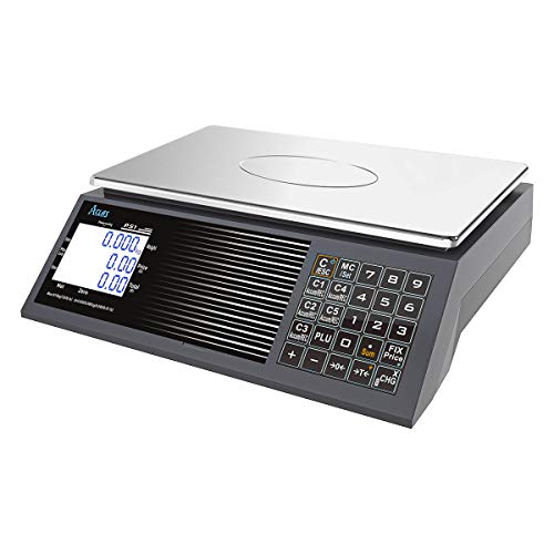NTEP Certified Price Computing Scale 60lbs Legal for Trade RS-232 Port to POS/ECR Commercial Retail Scale for Food, Meat, Deli, Fruit, Lb/Oz/Kg Switchable - size: 60 lb, RS232
