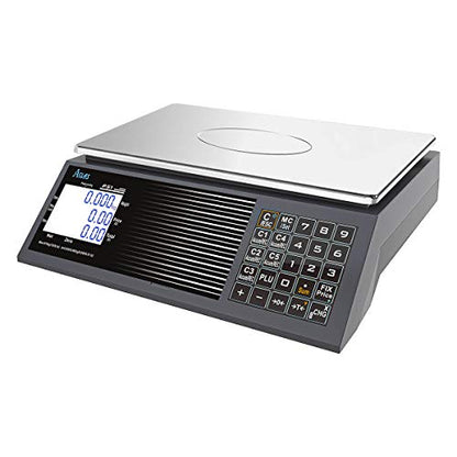 NTEP Certified Price Computing Scale 60lbs Legal for Trade RS-232 Port to POS/ECR Commercial Retail Scale for Food, Meat, Deli, Fruit, Lb/Oz/Kg Switchable - size: 60 lb, RS232