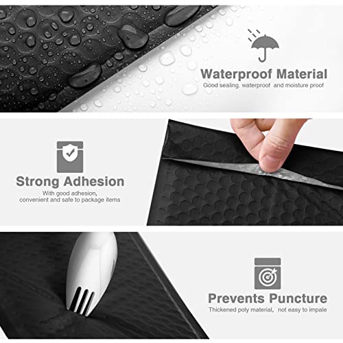 Metronic Bubble Mailer 4X8 Inch Black 500 Pack,Waterproof Padded Envelopes,Self-Seal Small Bubble Mailers Cushioning Bubble Envelopes for Shipping,Jewelry Makeup Supplies, Packaging Bulk - color: Black, size: 4X8" 500PC